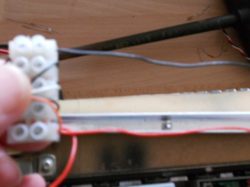 Two wires that will link to the four status led's.