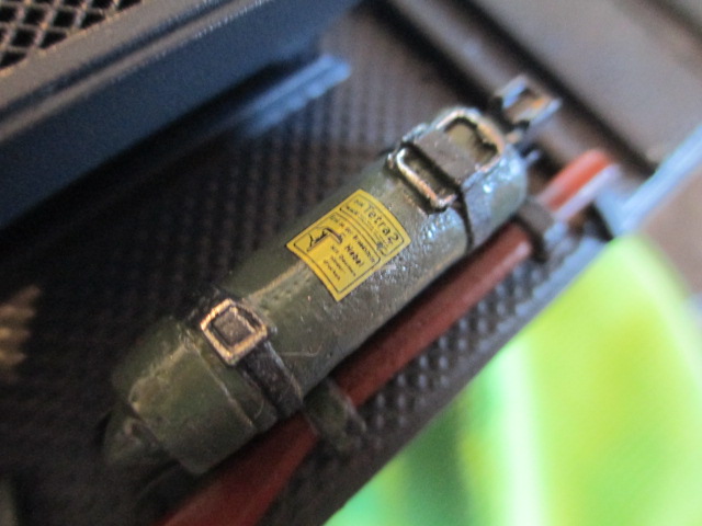 Label on the Fire Extinguisher and installed