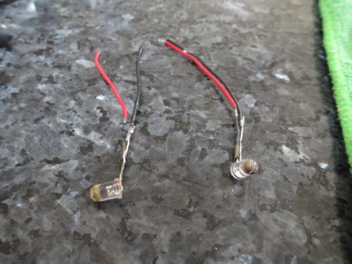 The headlight LEDs were removed from their covers and in the case of one, the wiring re soldered.
