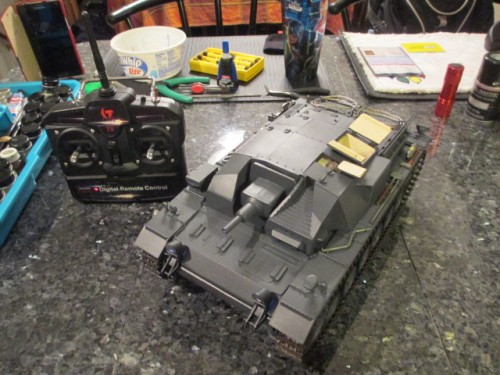 All three major assemblies painted and finally together.