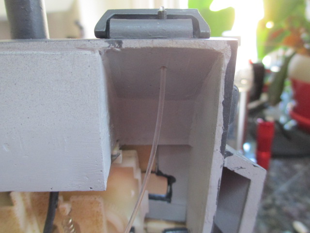 Muzzle complete with a sight and mounted to the fiber optic and glued into place.