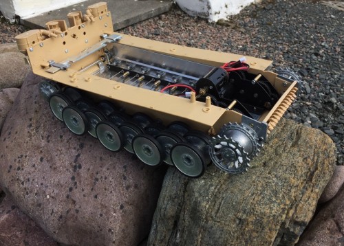 Step 1, Taigen chassis, with taigen metal running gear just added..
