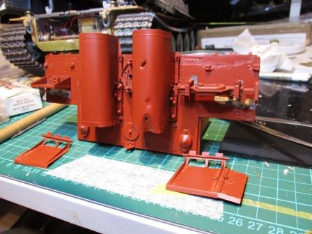 Quite apart from being an authentic red primer coat the Mr Surfacer helps to provide a a uniform texture to plastic and metal parts alike. It also shows up imperfections when you still have a chance to fix them - or cover them up!.jpg
