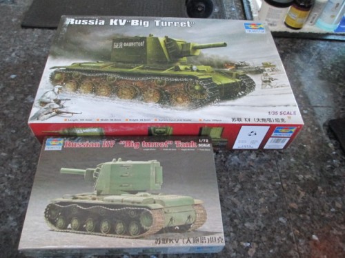 1:72 and 1:35 scale versions of this iconic tank.   Both are by Trumpeter.
