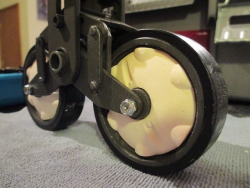 Castle nuts epoxied in place on the rear of the bogie.