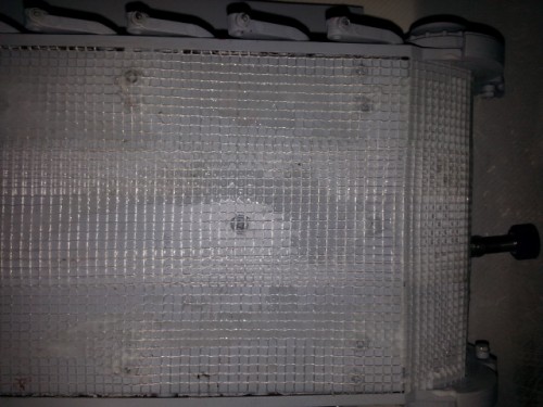 Close up view front end waffle patterned