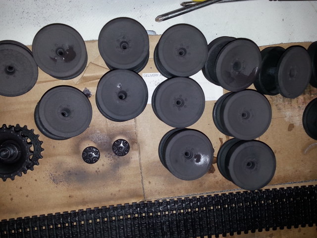 Wheels painted still have more to paint on them