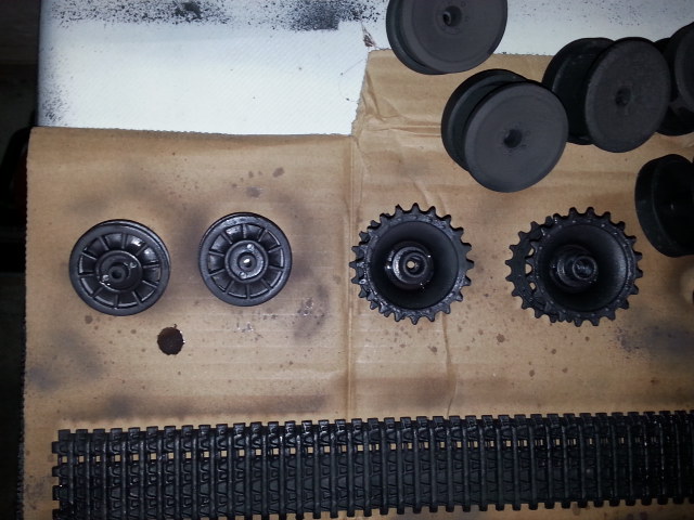 Sprocket and hubs painted still more to paint on them thou