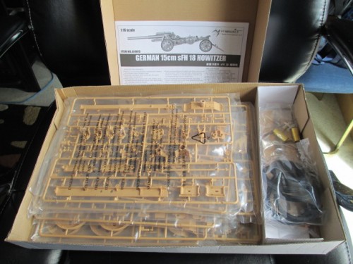a ton of plastic sprues with rubber tires and some brass PE