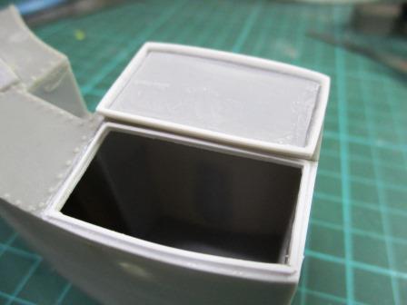 A lot of work was needed to get the opening stowage box lid looking like this....jpg