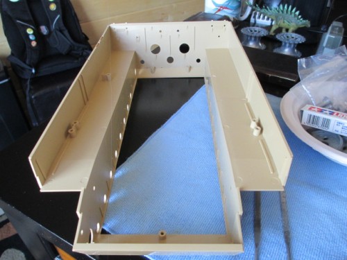 Outer hull trimmed and filed clean