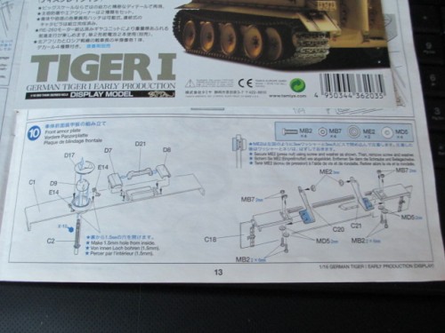 Step 10 is the front armor and aside from swapping out the bow MG is exactly as per instructions