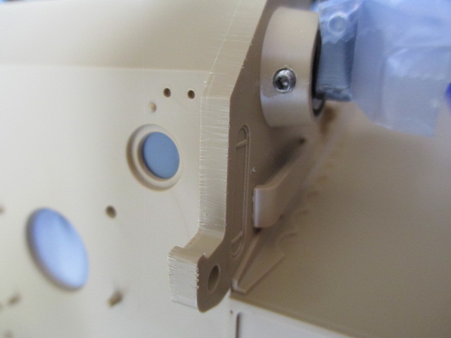 Doing some of the cut marks on the ends of the body plates.  These were not deep or uneven as the Tiger was a finely constructed piece of German armor.