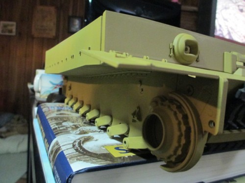 Cleanup of the lower hull.  It's starting to look like a Tiger.