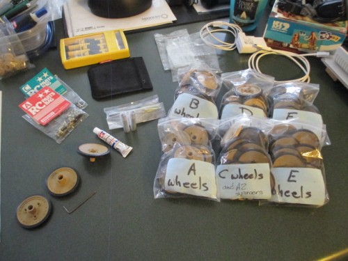 Ready to go with parts, wheels, tools, UltraGel and bearings