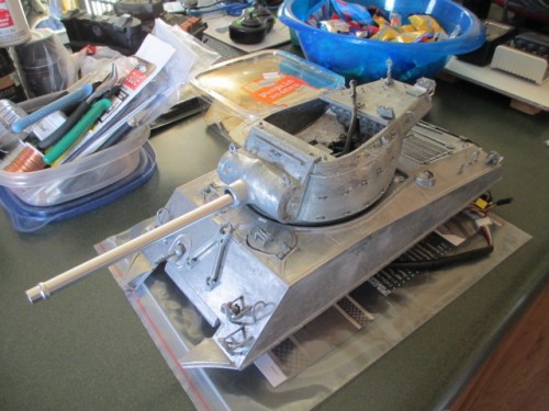 a complete IR turret and upper hull