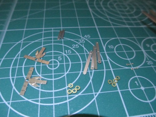 Carefully cut out the tiny pieces required for the headlamps