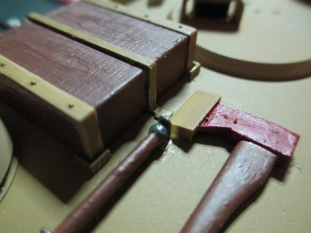 Closeup of the jack block and back of ABER shovel mount