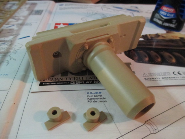 The static kit came with the correct pieces to make the mantlet RC.  Check out the correct early version too....