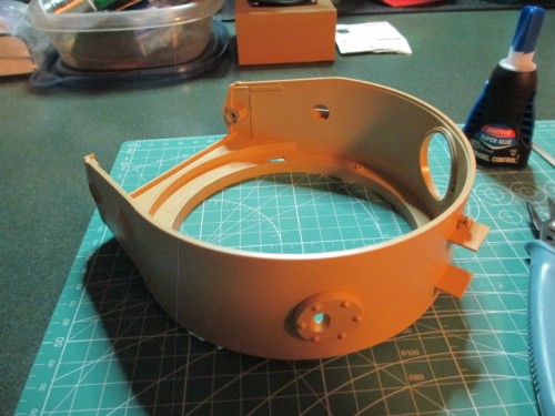 Completed tho' I will add lenses to the ports after painting the turret exterior.