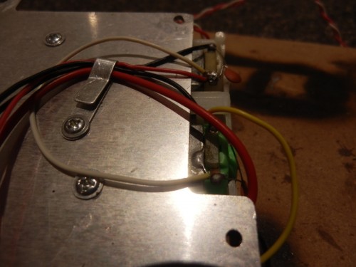 white wire from lower motor to same post upper motor