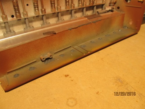 JB weld right inner side brass fender mounts