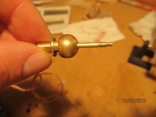 Mounting Brass hull MG w/ LED