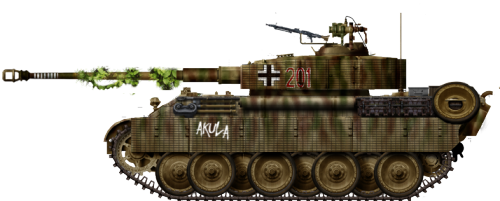 Panzerkampfwagen V Panther &quot;Akula&quot; basically a Panther command tank with the IR sight thing thats found on some panther tanks.