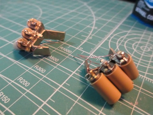 These see all the major assembly steps in the Tamiya kit complete.