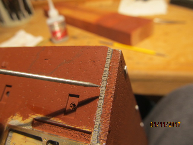 Many times I will use a pointed tool to rough up left and right edge of weld so it is not so uniform.