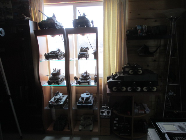 Opposite the storage closet