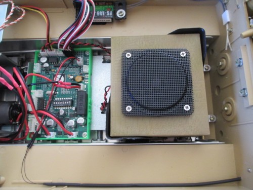 Soldered and mounted out of the way.  It works but is very dim.  I know the IBU2 has a setting where you can turn it up.
