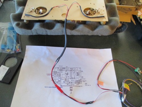 Starting out on adding the ECW plugs to the headlights.  Some Mark One eyeball measuring there.