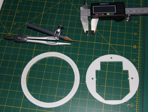 Pencil line indicates where parts should mate..