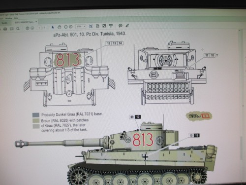 Archer wet slide decals from Mike.  A little early but since these tanks went from Tunisia to Russia, it's doable.