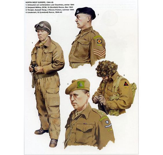 Royal Armoured Corps Recce Reg kit 1944-45