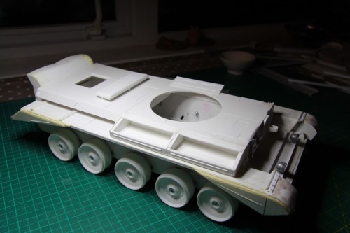 Bevels now in front plate, and headlights fitted