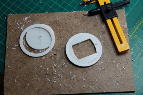 Hatch plate bonded into new cupola ring..perfect fit!