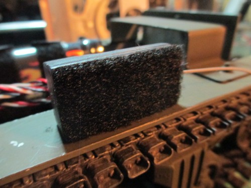 Receiver is velcro'd and ready for positioning.