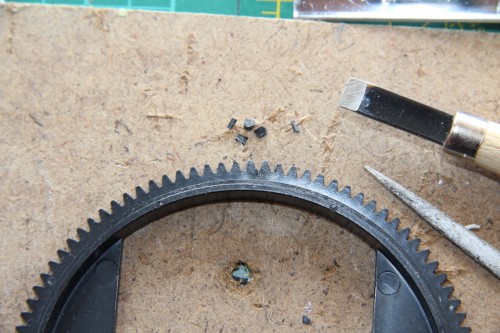 Making black ring 360 degree type..two new teeth