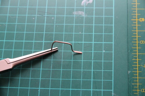 Cut to shape with flattened tab at the front