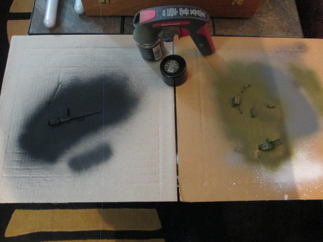 Time for a little Model Masters in Flat Black and Olive Drab