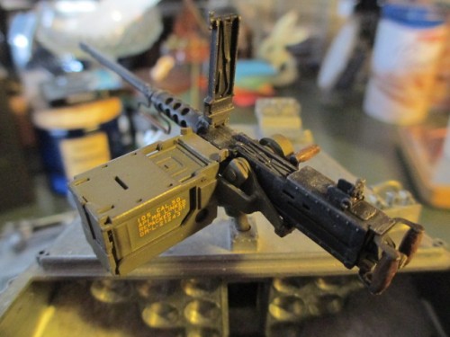 I've got the belt ammo for this and a resin ammo can.  They will come a little later after the turret is painted.