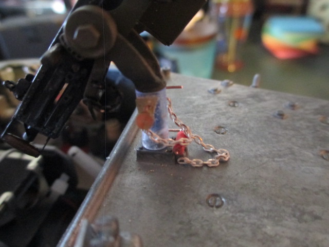Closeup ( kind of )  of the completed base and upright.  Paint will seal the deal.