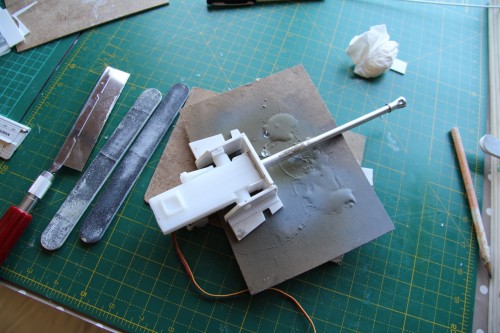 Testing gun support assembly