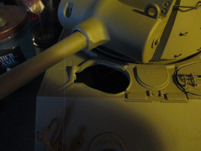 I went to close the radiomans hatch and it pulled off in my hand.  I will remount it a little better tomorrow.
