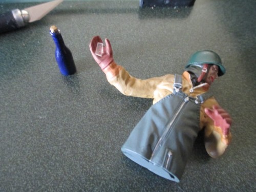 Crazy Joe getting a stiff drink ready to go.