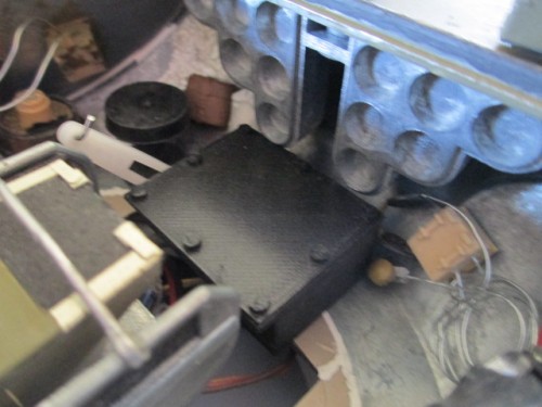As I had mentioned to Carl, I cut up the 3D printer surround and got the larger portion of it attached to the roof plate.