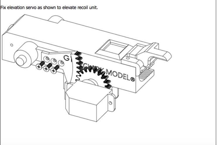 Clark elevation servo orientation