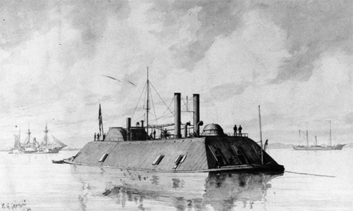 Union Civil War Gunboat.